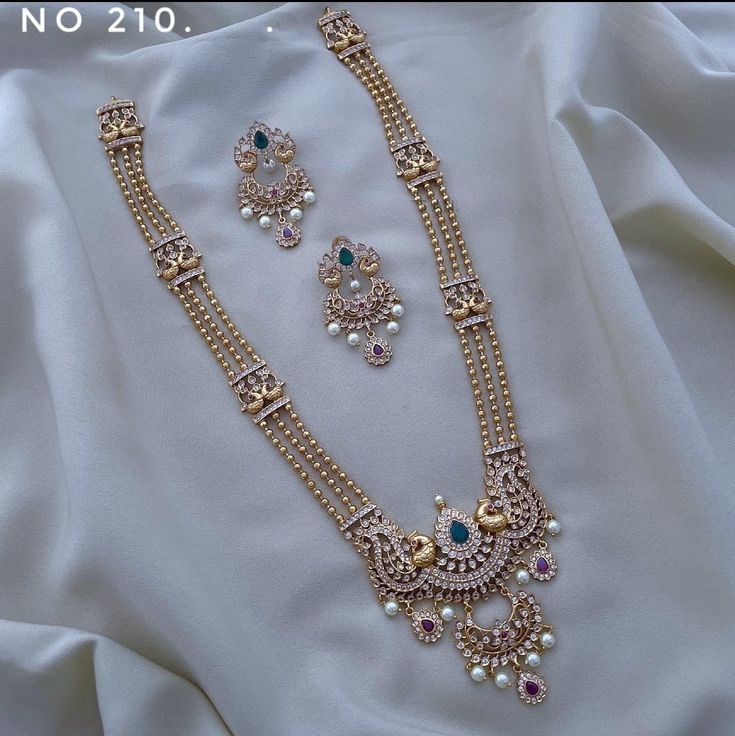 Super Long Diamond Necklace set