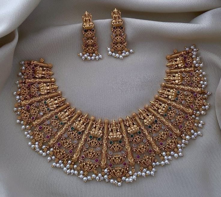 Shri Bhavna Designed Necklace with Matte Finished